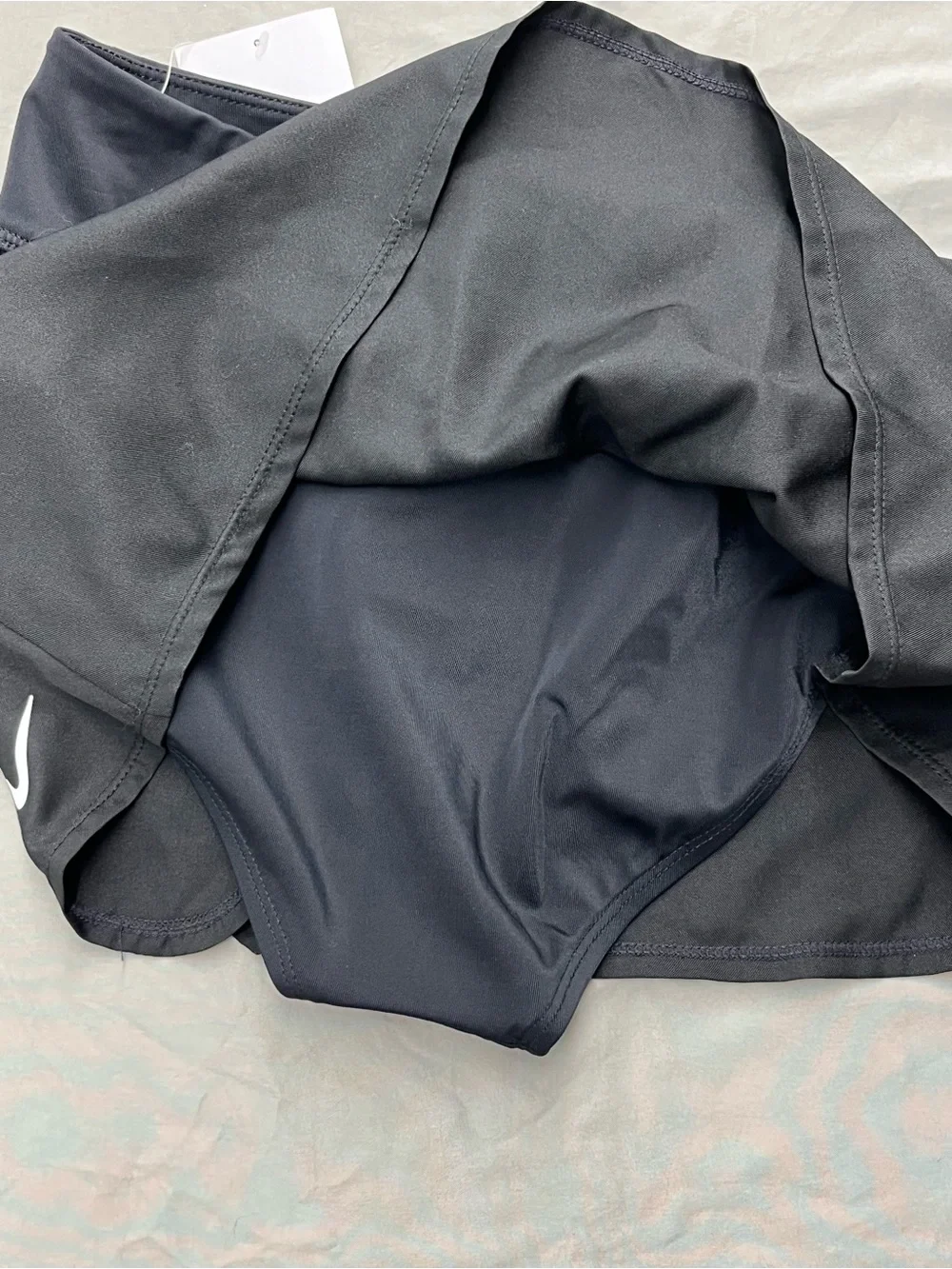 Nike Black Women's Swim Skort with White Swoosh Size Small New with Tags